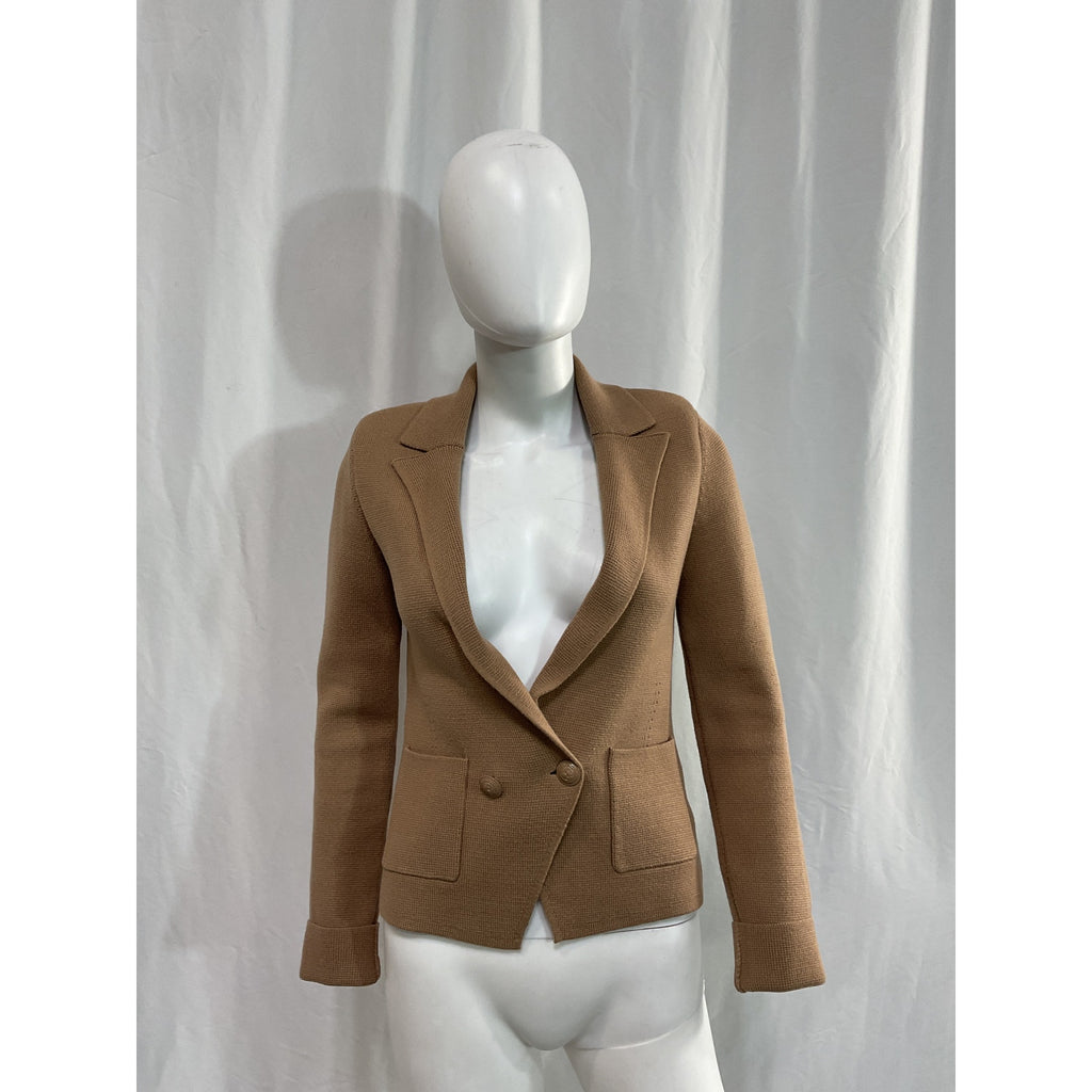 L'Agence 'Sofia' Beige Knit Blazer Size XS