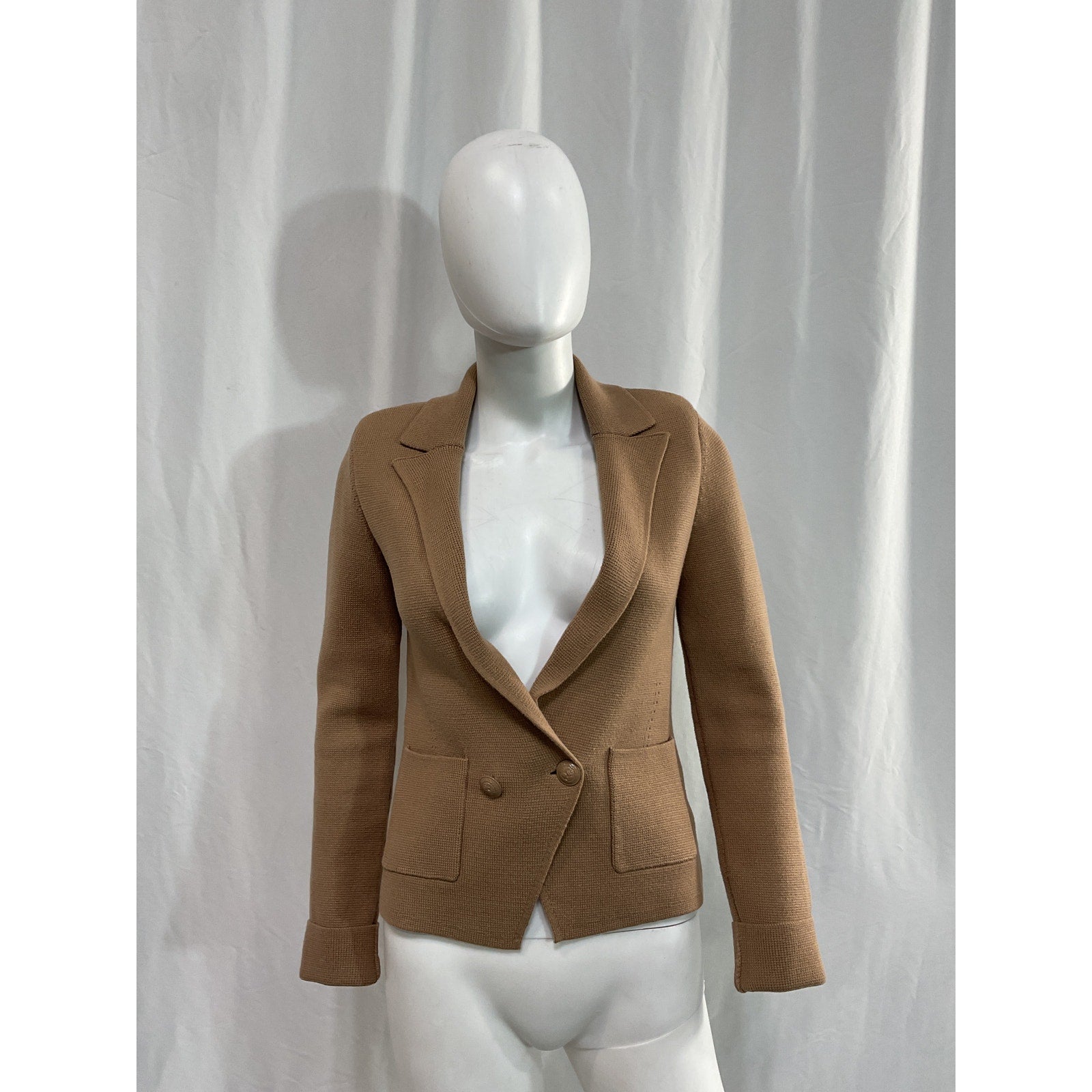 L'Agence 'Sofia' Beige Knit Blazer Size XS