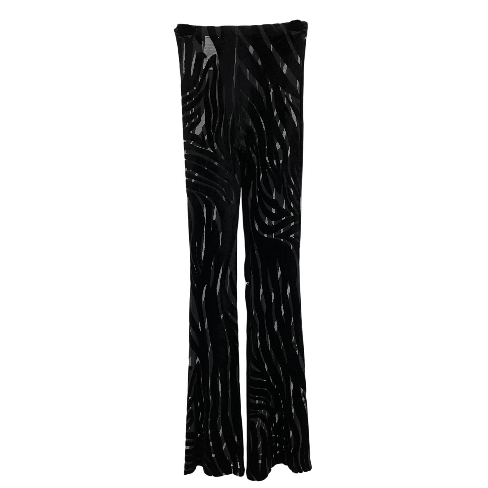 Versace Black Viscose Wide Leg Pant Size 8