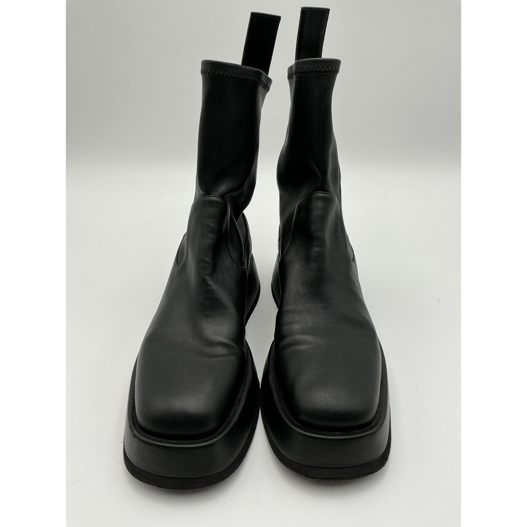 Gia Borghini x 'Rhw' Black Ankle Flat Boot Size 7