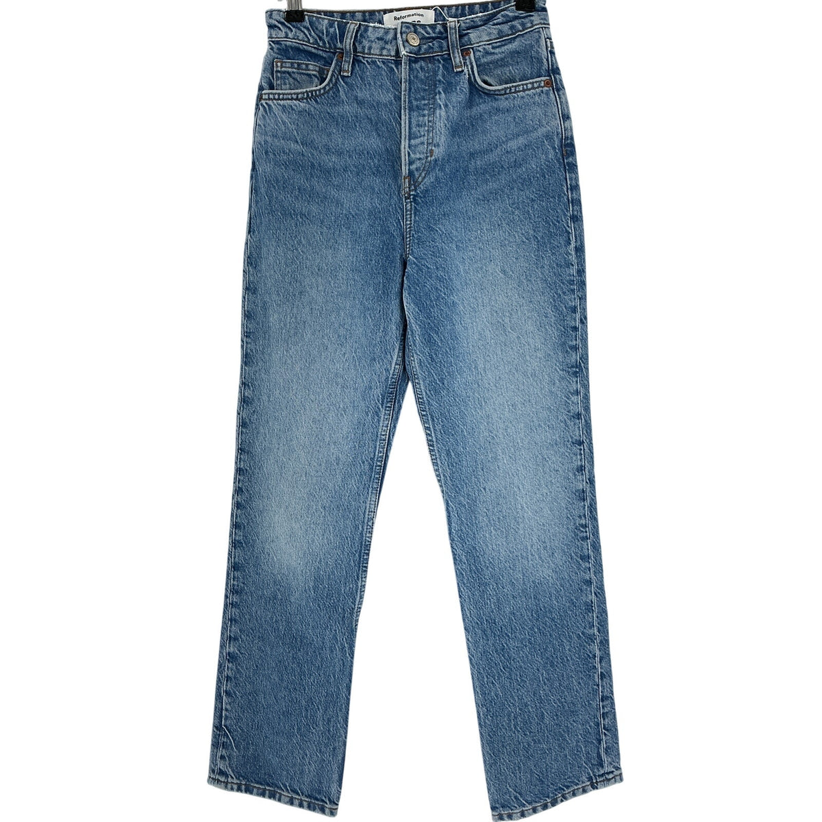 Reformation High Rise Straight Blue Cynthia Denim Jeans Size 25