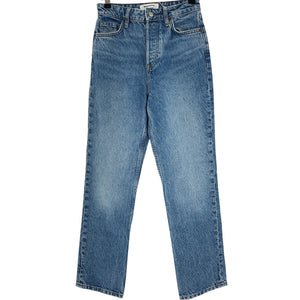 Reformation High Rise Straight Blue Cynthia Denim Jeans Size 25