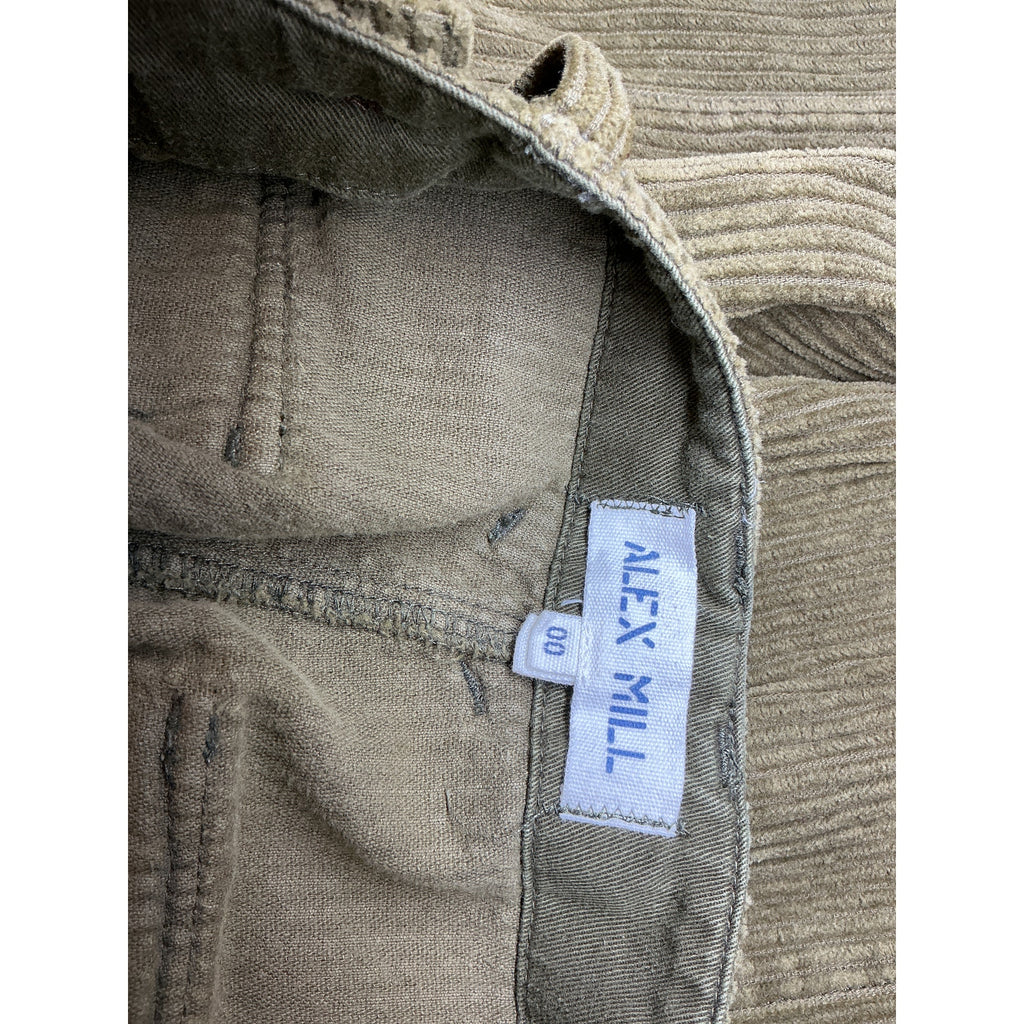 Alex Mill 'Neil' Green Cotton Corduroy Pants Size 0