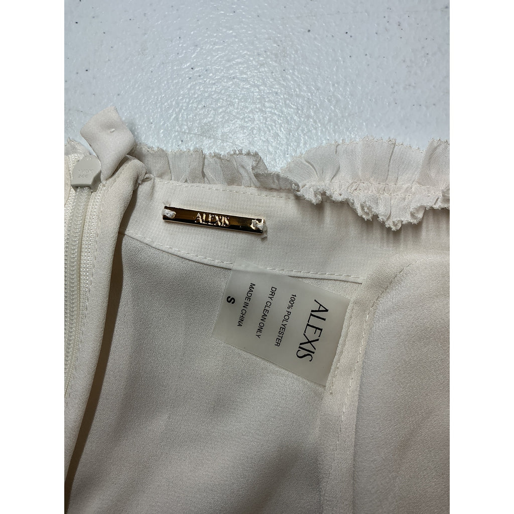 Alexis 'Zori' Cream Polyester Mini Dress Size S