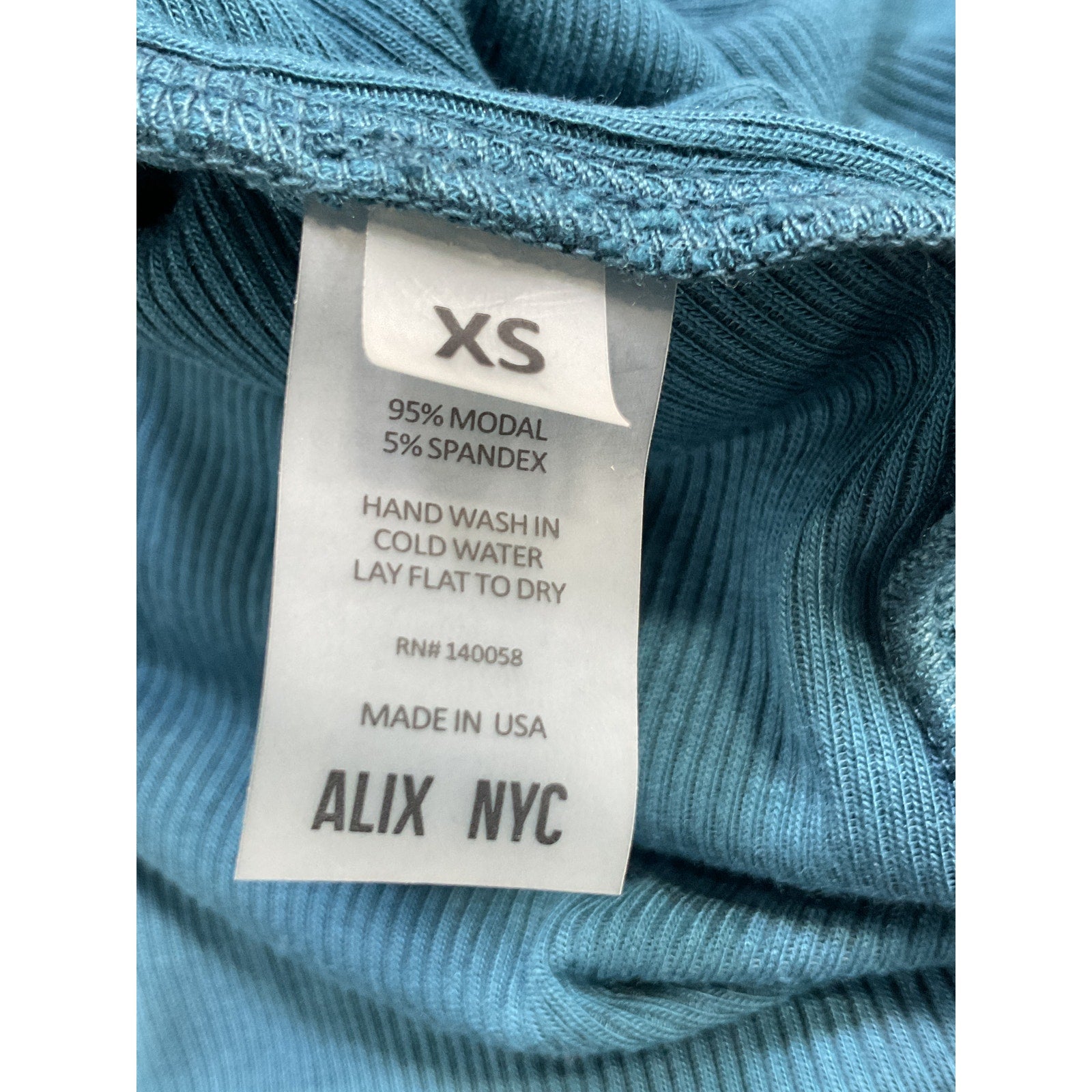 Alix Nyc 'Clarkson' Blue Turtleneck Front Cut Out Midi Dress Size XS