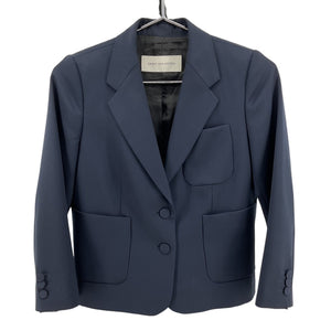 Dries Van Noten Tailored Navy Wool Blazer Size EU 34