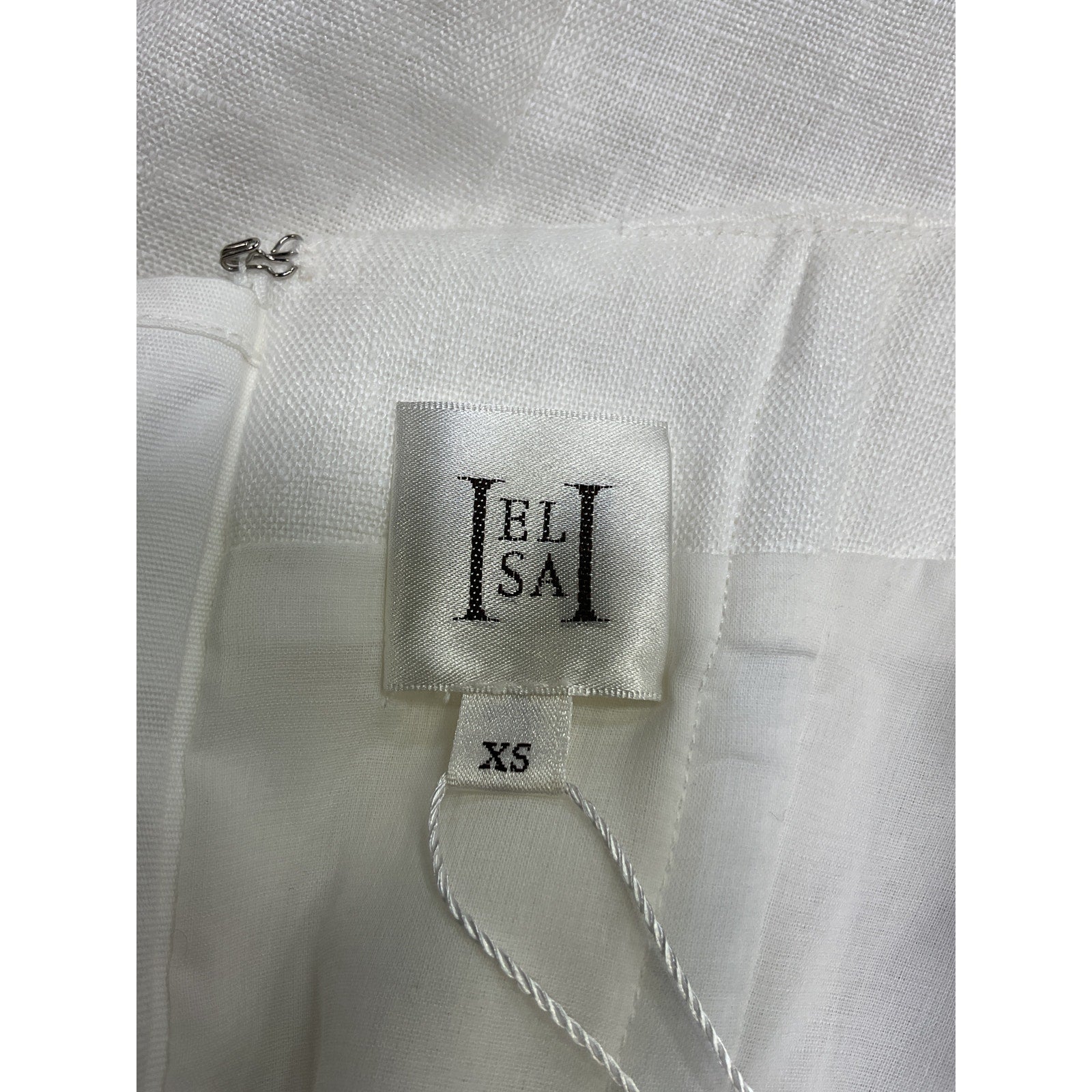 Helsa Strapless White Linen Maxi Dress Size XS