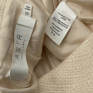 Astr The Label Cropped Cream Siarah Blazer Size XS