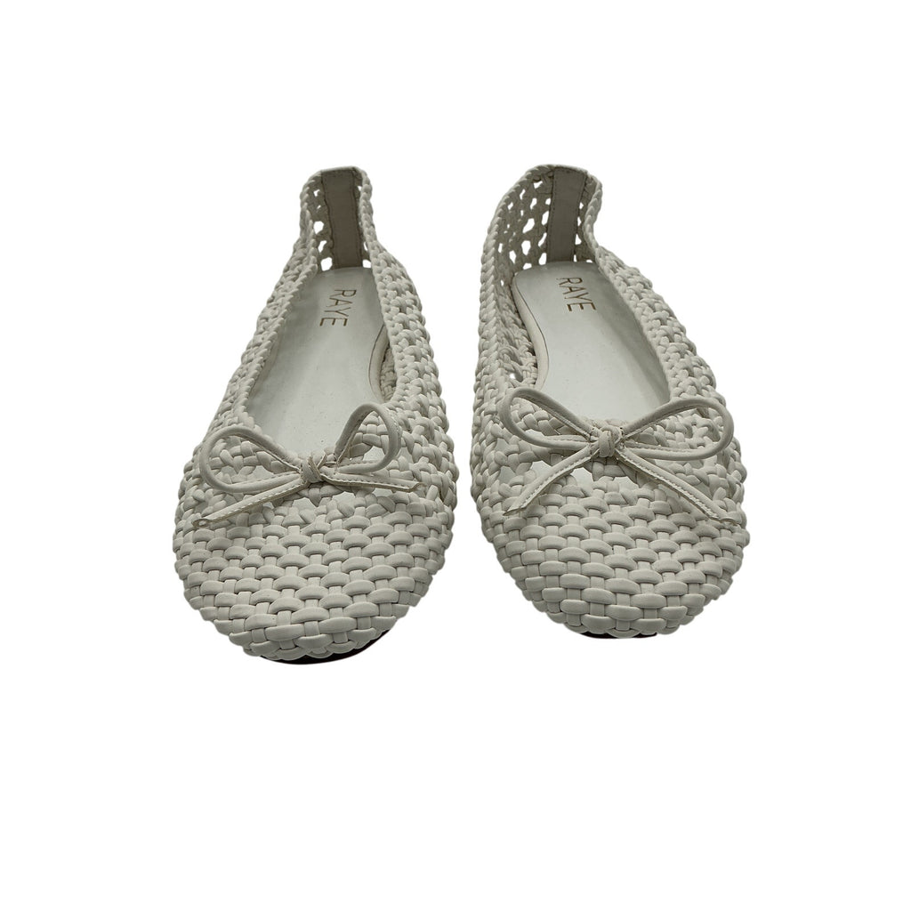 Raye 'Marjorie' White Leather Flat Size 7.5