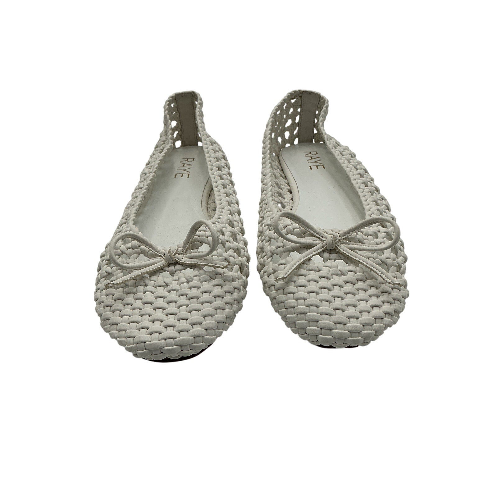 Raye 'Marjorie' White Leather Flat Size 7.5