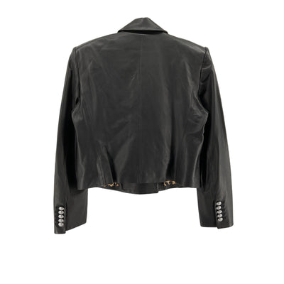 Veronica Beard 'Nevis' Black Leather Jacket Size 12