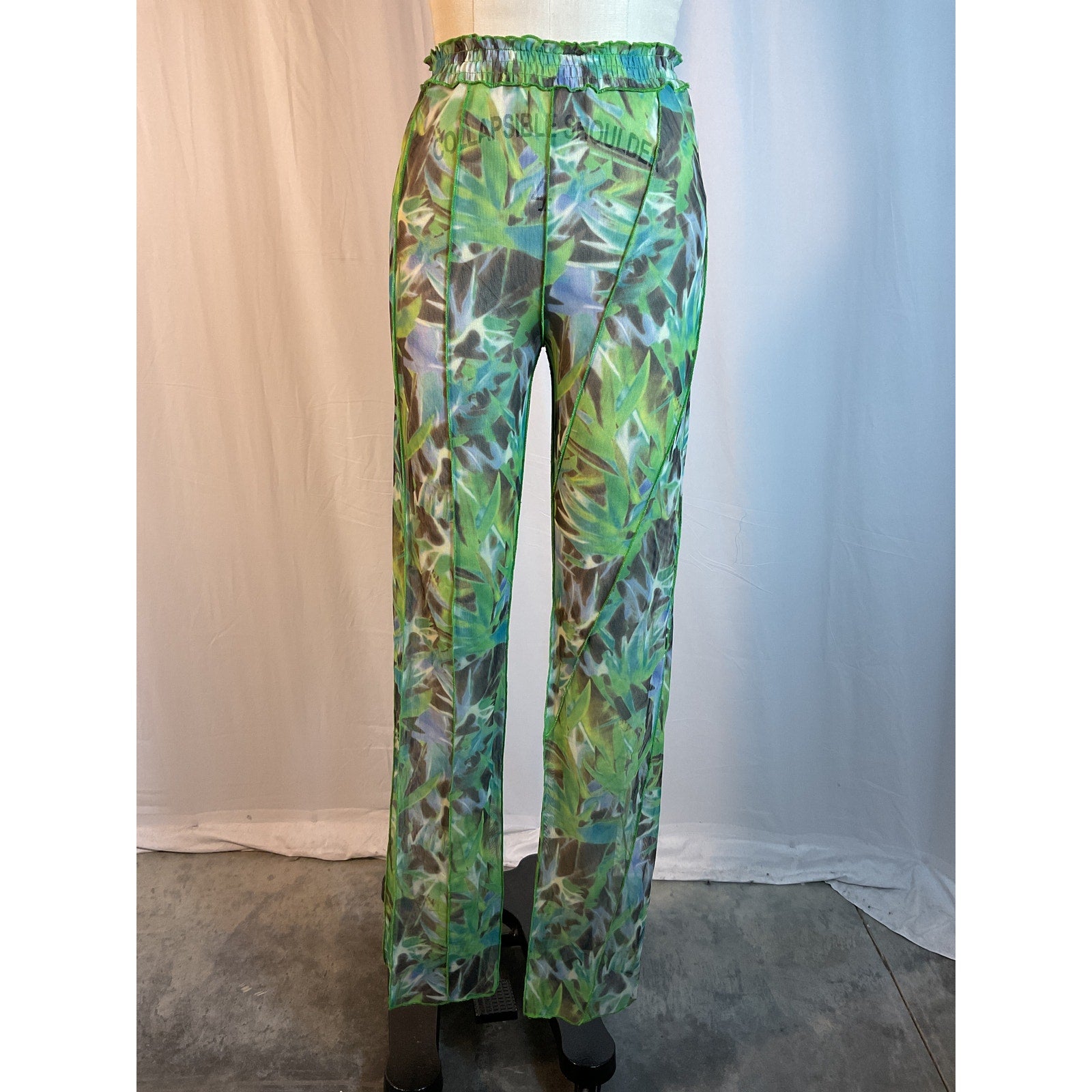 Kim Shui Green Printed Pants Size S - NWT