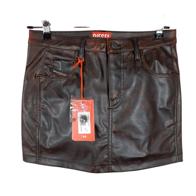 Diesel Sleek Red Kin Mini Skirt Size 36 / US 2 NWT