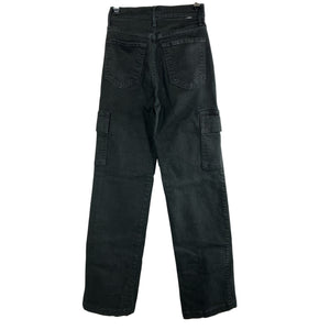 Mother Classic Black Rambler Cargo Ankle Denim Jeans Size 23