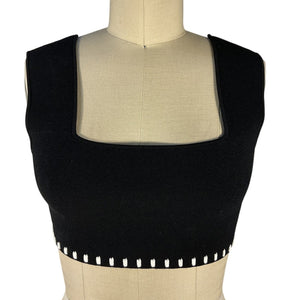 Alexis Sleek Black Kesa Crop Top Size S
