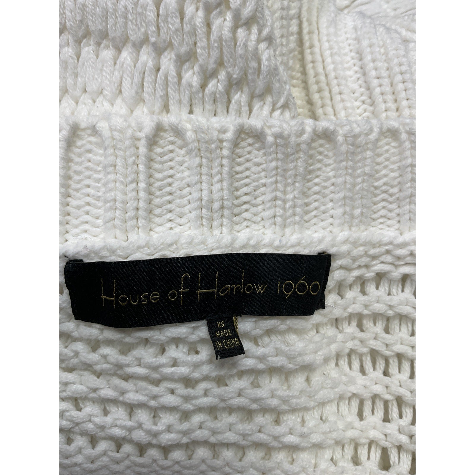 House Of Harlow 1960 'Conor' White Cotton Sweater Size XS