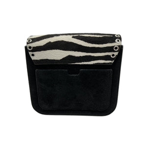 Isabel Marant Textured Multicolor Zebra Flap Crossbody Bag