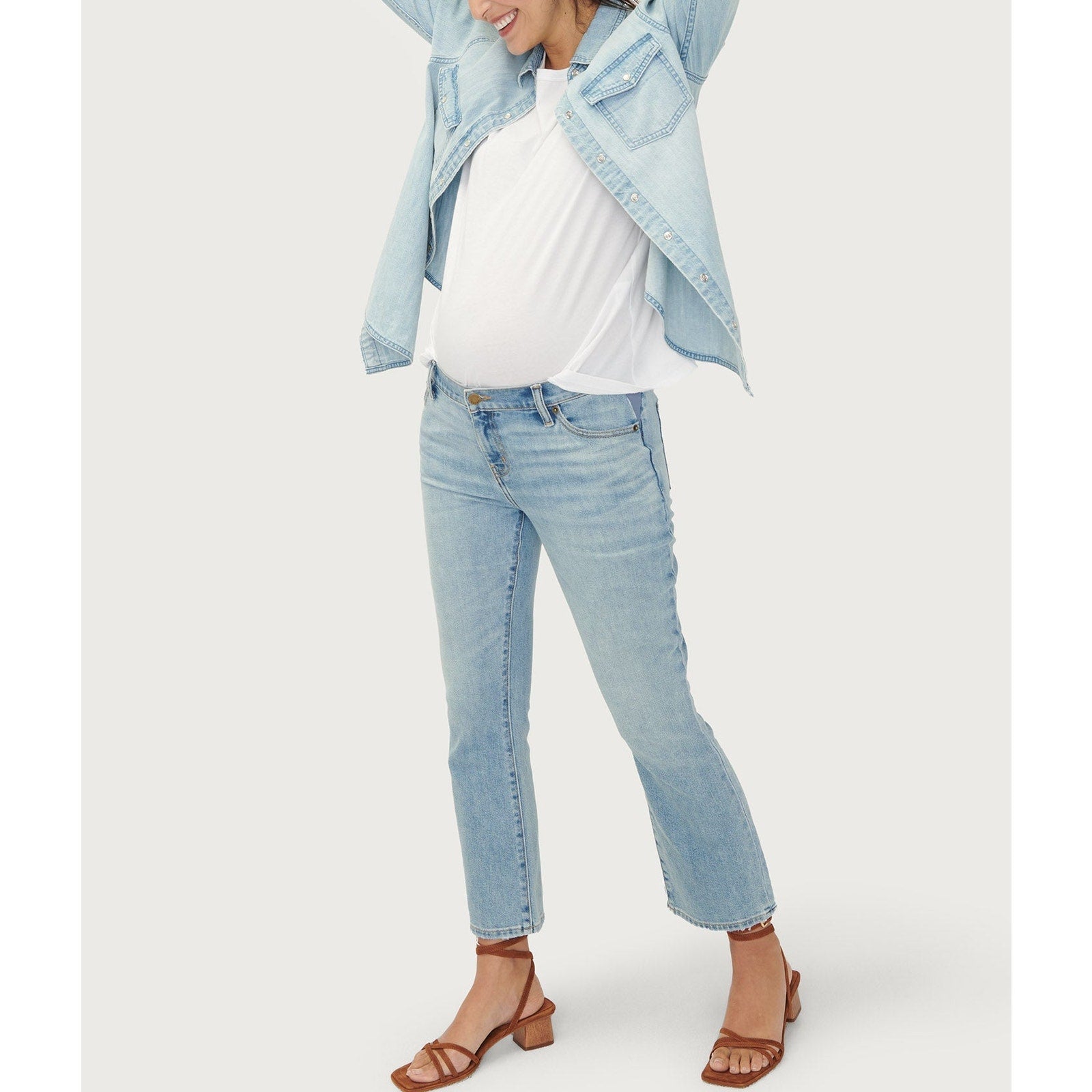 Hatch 'The Crop' Blue Maternity Denim Jean Size 26