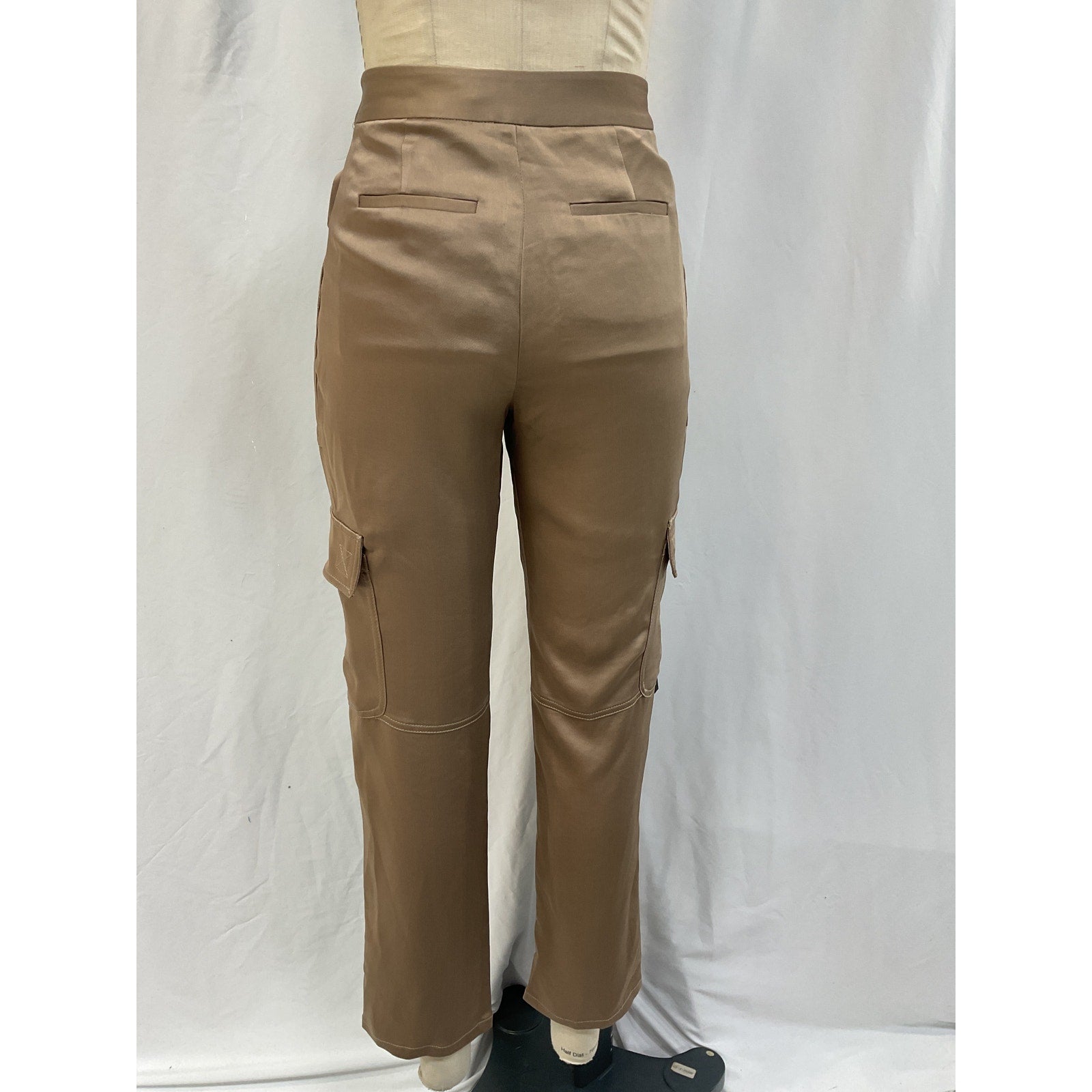 Simkhai 'Carolina' Tan Satin Utility Pant Size 0