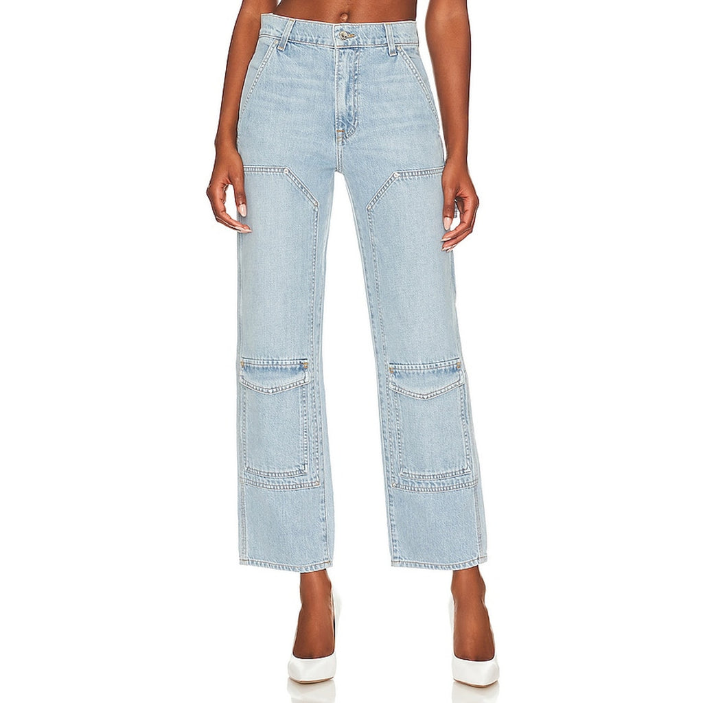 Grlfrnd 'Milla' Blue Cotton Utility Slouch Denim Jean Size 23