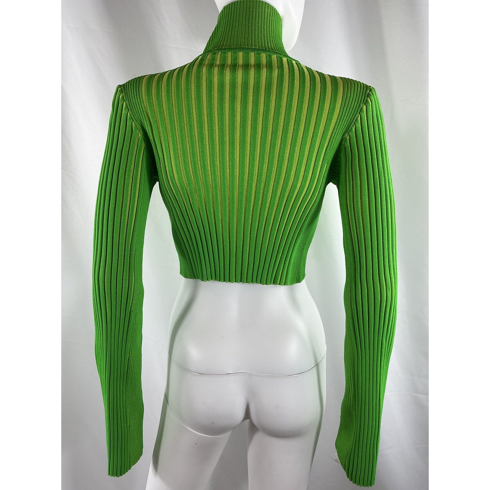 Simon Miller 'Peep' Green Viscose Zip Sweater Size S