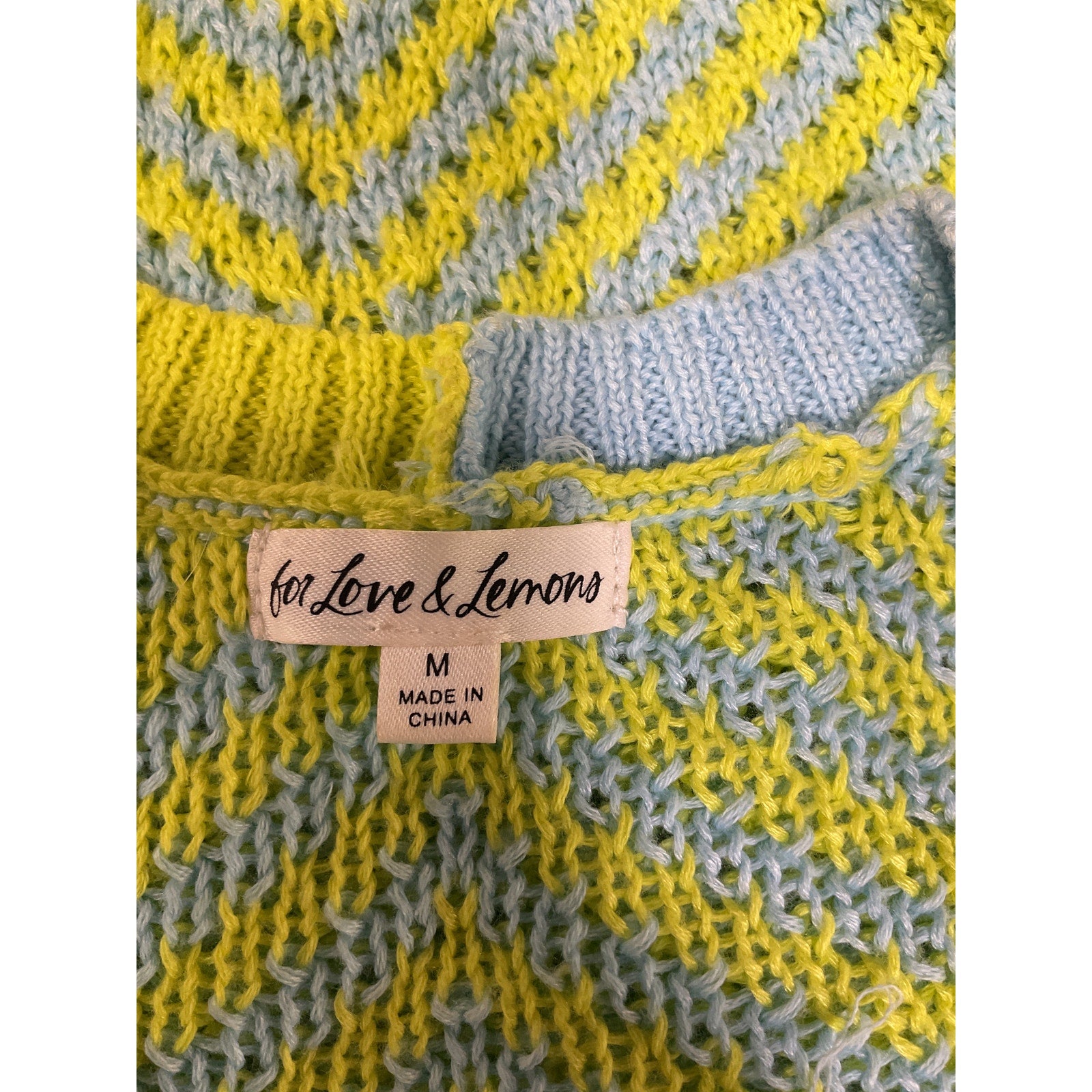 For Love & Lemons 'Jacinda' Green Crop Top Size M