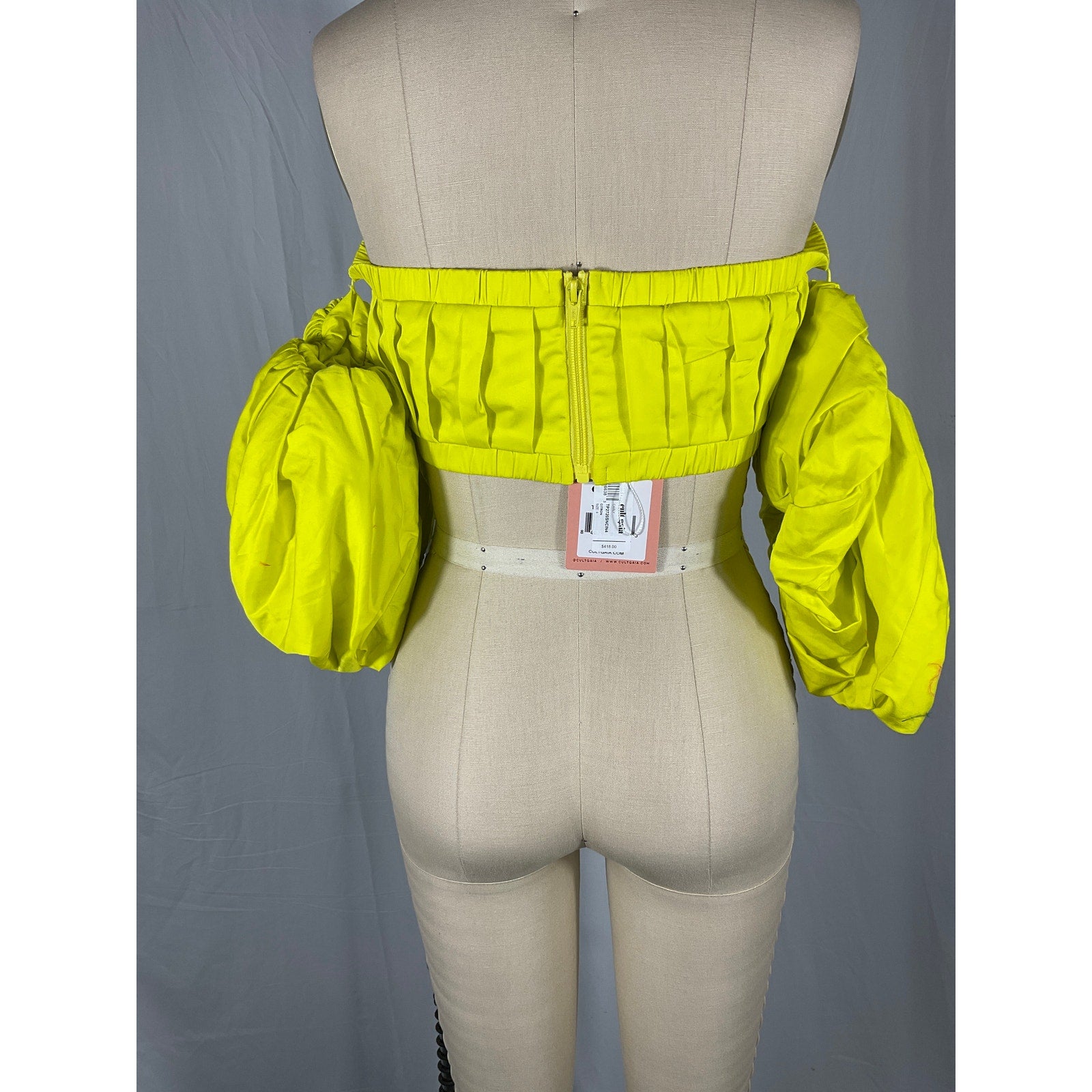 Cult Gaia 'Carly' Yellow Polyester Top Size 4 - NWT