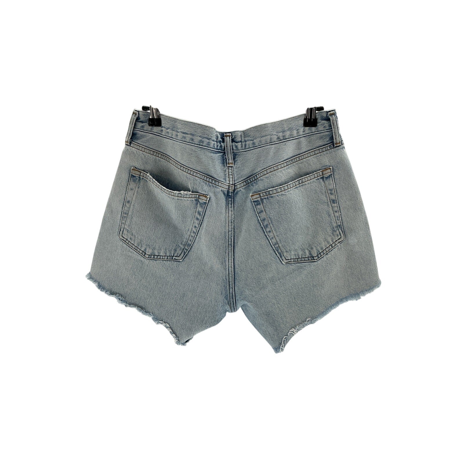 Agolde Parker Blue Cotton Long Loose Vintage Shorts Size 28