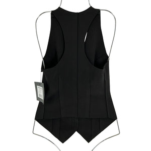 Norma Kamali Tailored Black Simple Vest Size XXS NWT