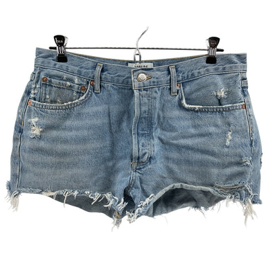 Agolde Distressed Blue Parker Denim Shorts Size 30