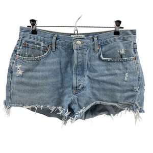 Agolde Distressed Blue Parker Denim Shorts Size 30