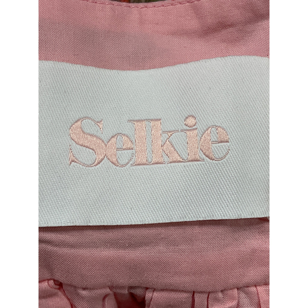 Selkie 'The Ruffle' Pink Poplin Apron Top Size S