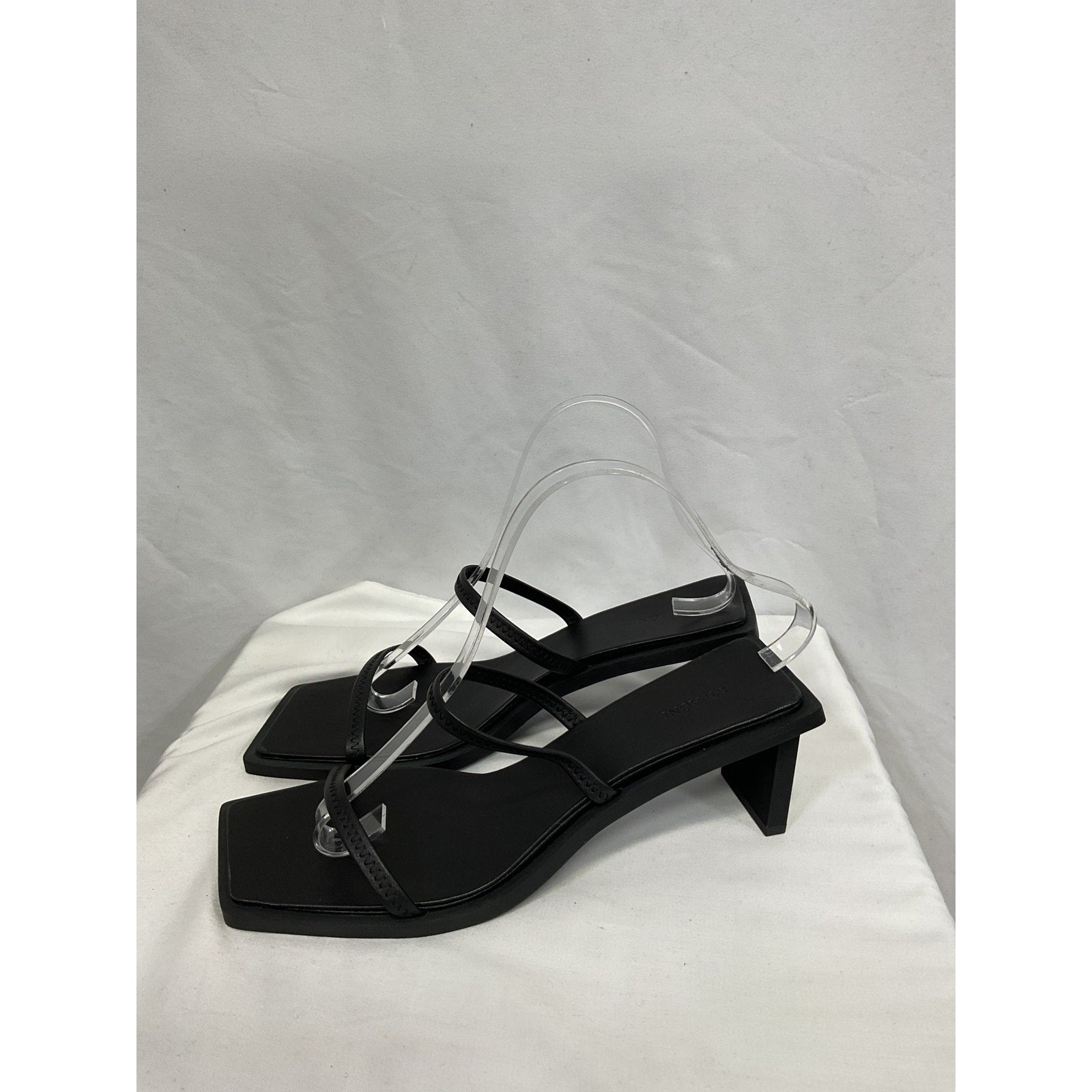 St. Agni 'Fine' Black Strap Heel Size 40