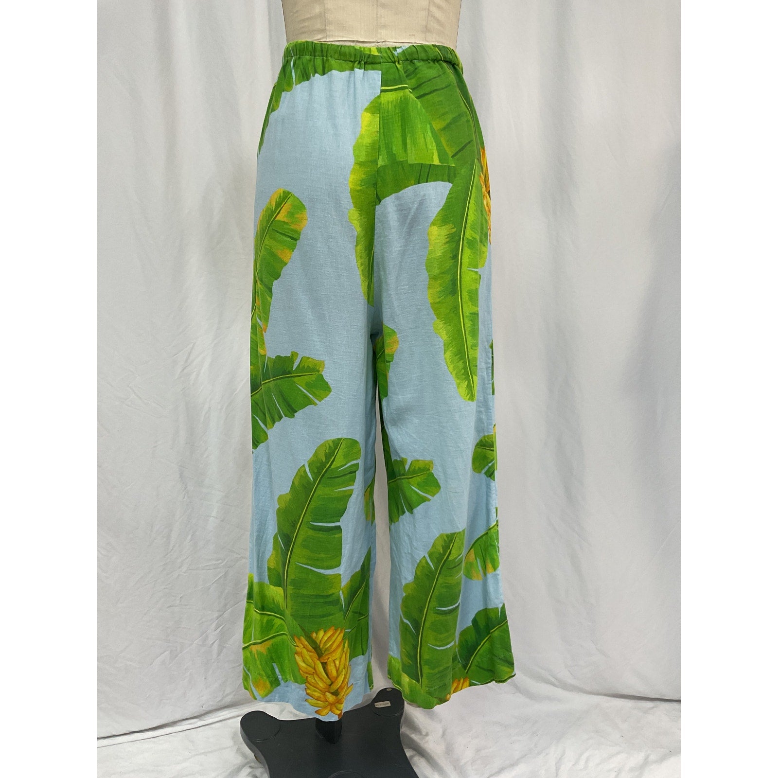 Farm Rio Fresh Green Linen Bananas Pants Size S