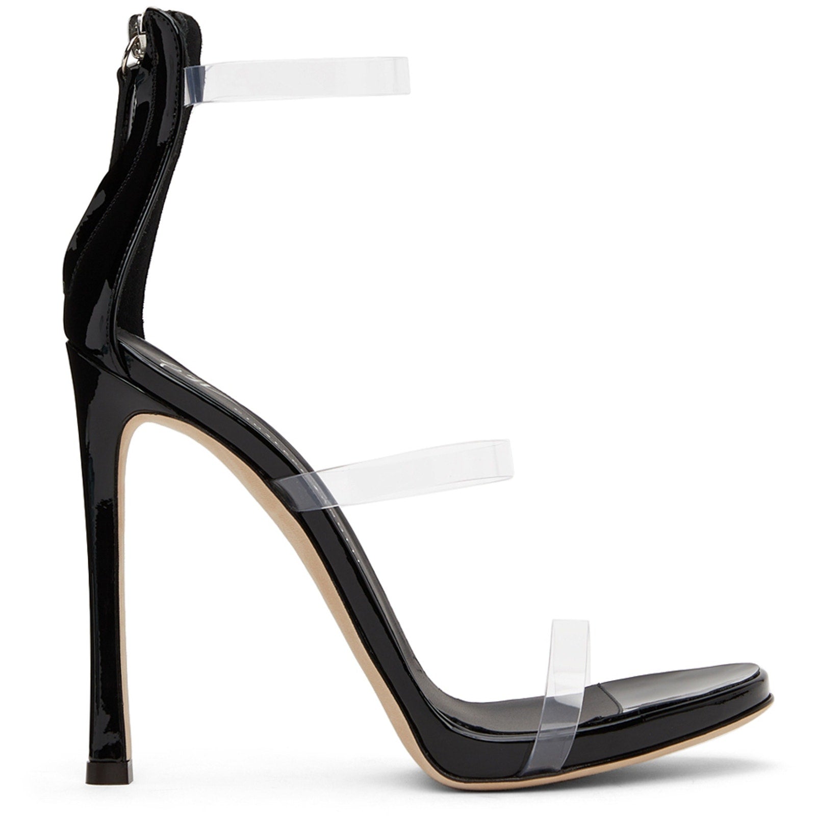 Giuseppe Zanotti 'Patent' Black Harmony Strass Heels Size 8.5