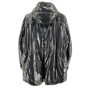 Balmain Glossy Hooded Puffer Jacket Size 42 FR / 10 US