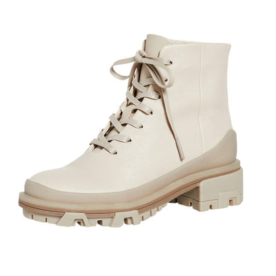 Rag And Bone Leather Oyster Grey Shiloh Hiking Boots Size 35 EU / 5 US