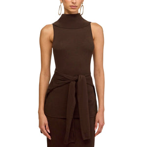 Cult Gaia Knit Brown Rummi Top Size L