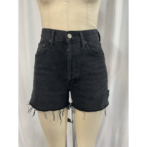 Agolde 'Dee' Black Denim Jean Short Size 24