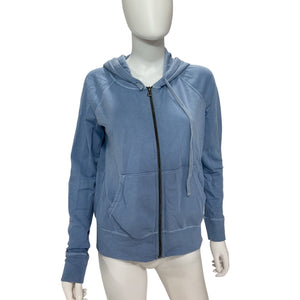 James Perse Terry Blue Zip Hoodie Jacket Size 3