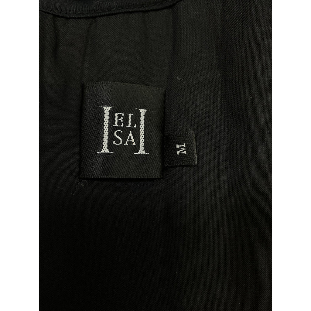 Helsa Stretch Cotton Sateen Black Cotton Bustier Top Size M