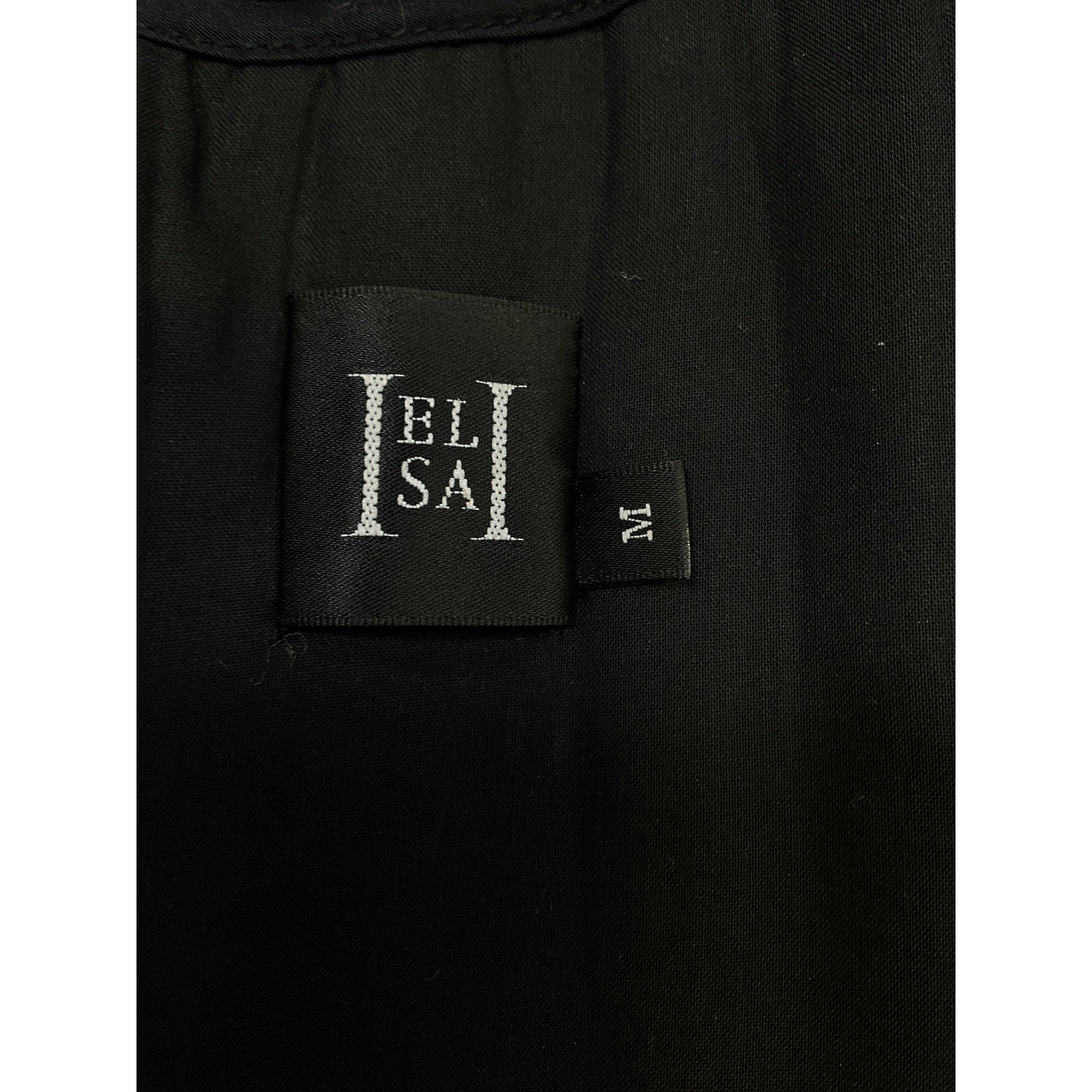 Helsa Stretch Cotton Sateen Black Cotton Bustier Top Size M