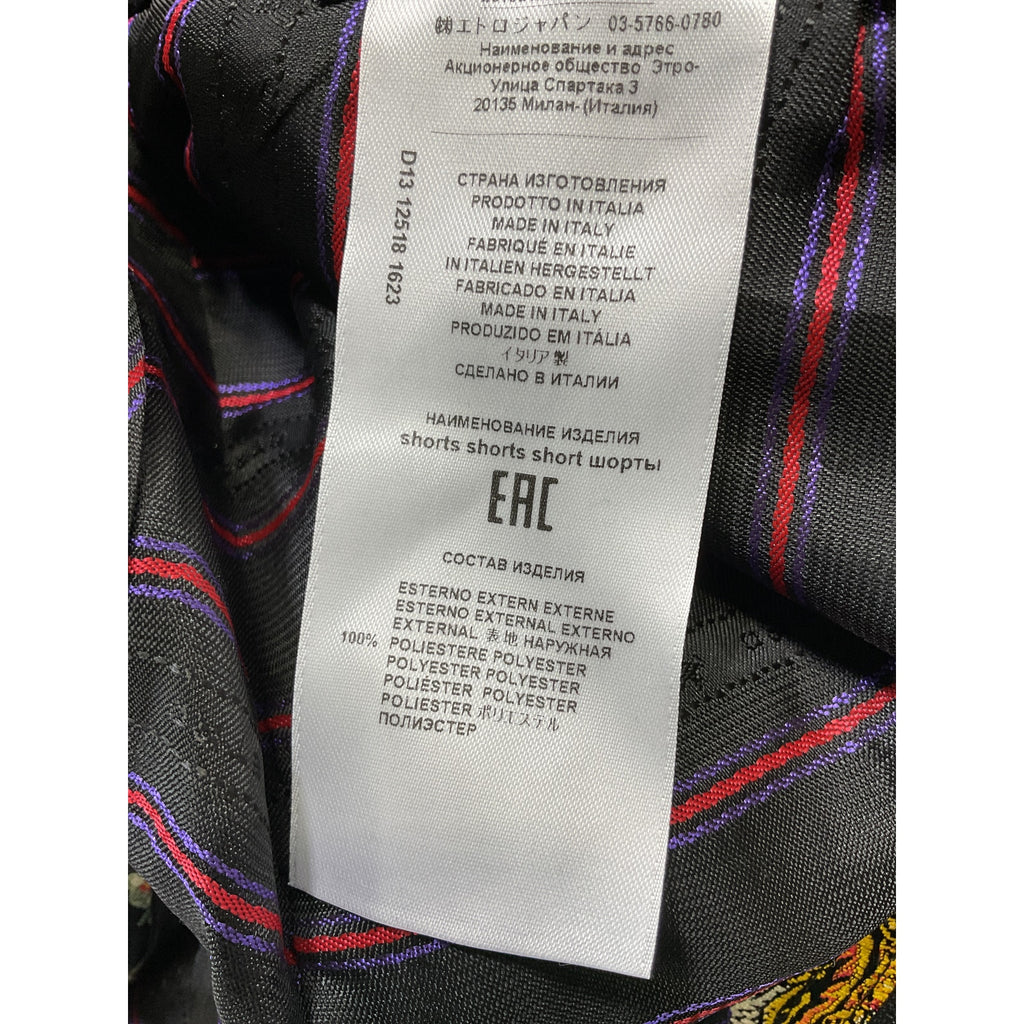 Etro 'Brocade' Black Shorts Size 2
