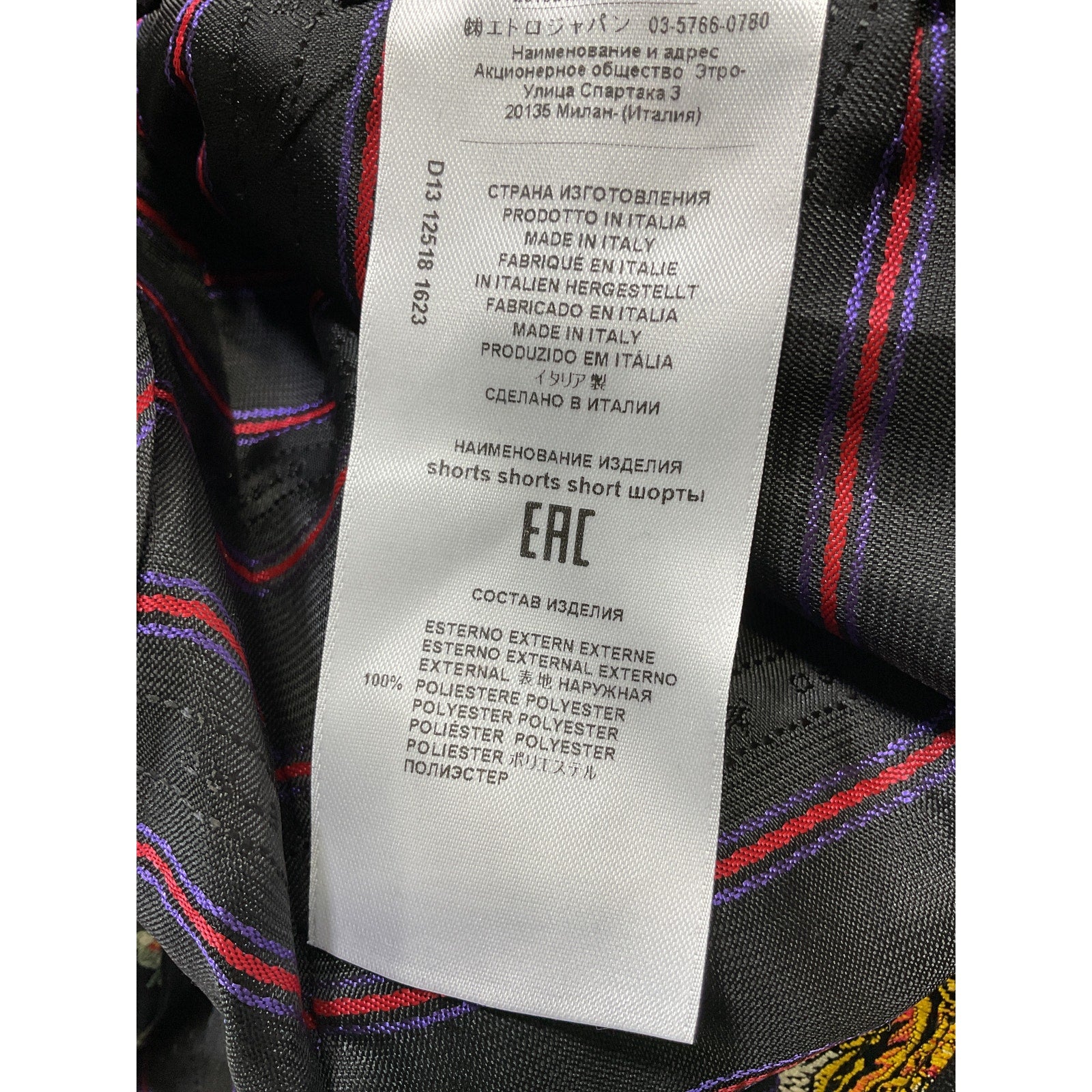 Etro 'Brocade' Black Shorts Size 2