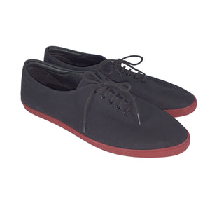 The Row Minimalist Black Cotton Canvas Sneakers Size 10