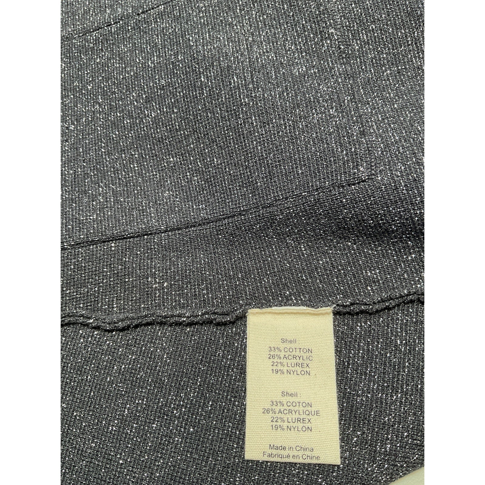 L'Agence 'Kenzie' Silver Cotton Metallic Knit Blazer Size M - NWT