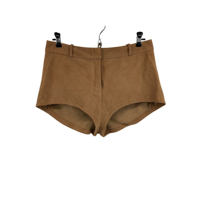 Lamarque 'Annaise' Brown Goat Suede Short Size M NWT