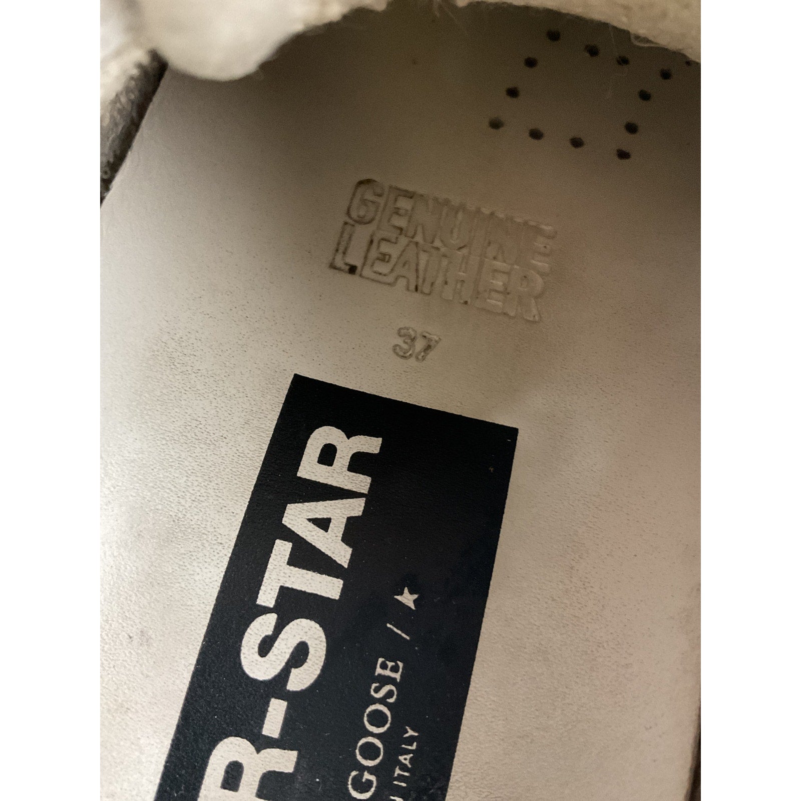 Golden Goose 'Superstar' Beige Leather Camouflage Sneakers Size 7