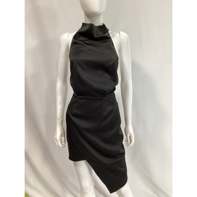 Elliatt Elliatt Black 'Camo' Halter Neck Asymmetrical Dress Size XS