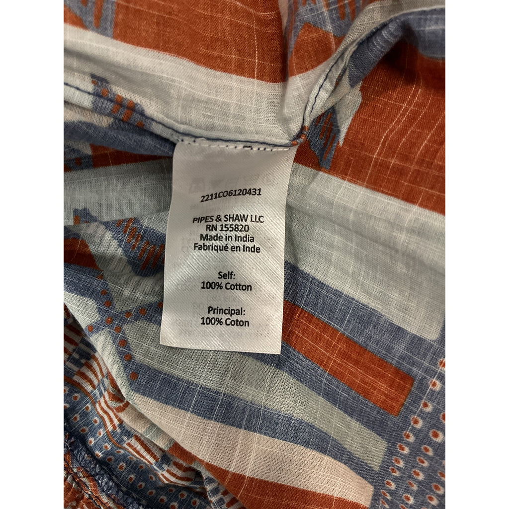 Veronica Beard 'Mayim' Blue Chevron Mini V Neck Dress Size XS